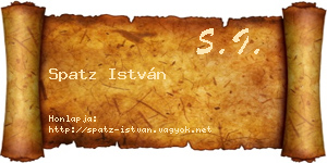 Spatz István névjegykártya