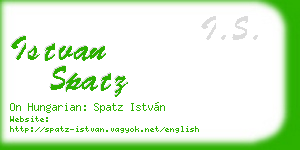 istvan spatz business card